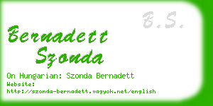 bernadett szonda business card